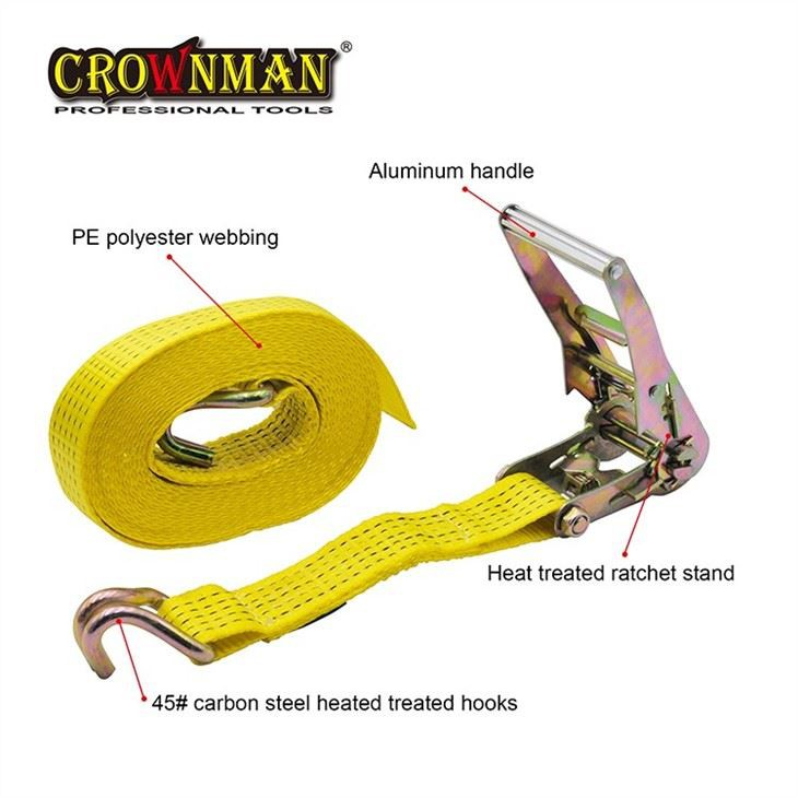 Cuerda tensora para automóvil CROWNMAN, cuerda de amarre con trinquete