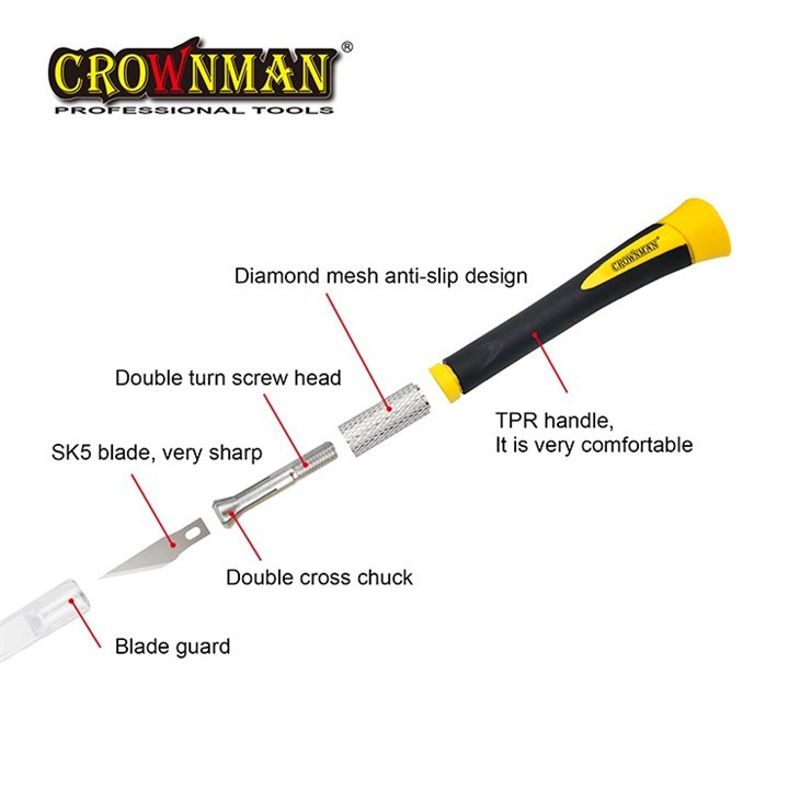 Cuchillo CROWNMAN Hobby para cortar y tallar