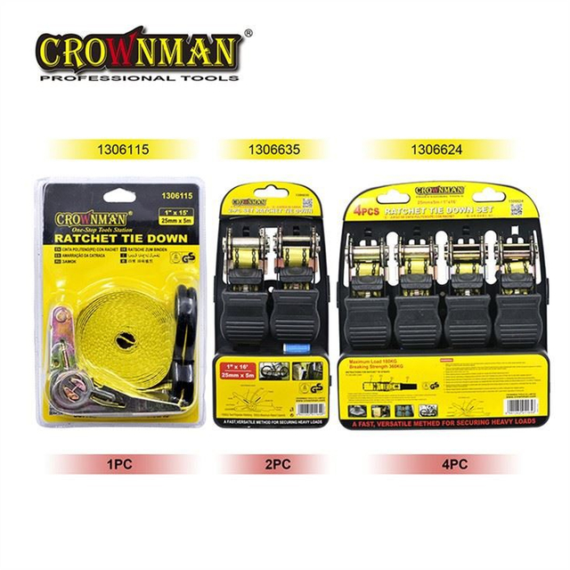 Cuerda tensa para coche CROWNMAN, cuerda de amarre con trinquete