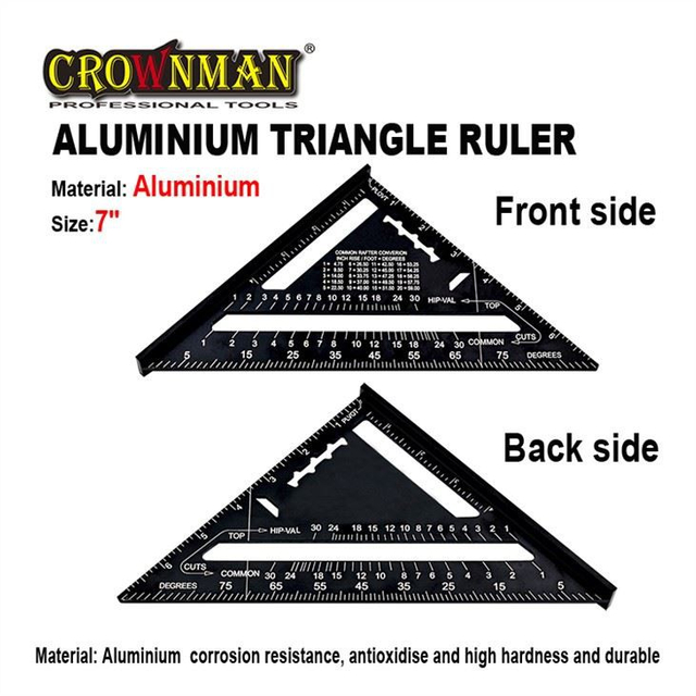 Regla triangular de aluminio