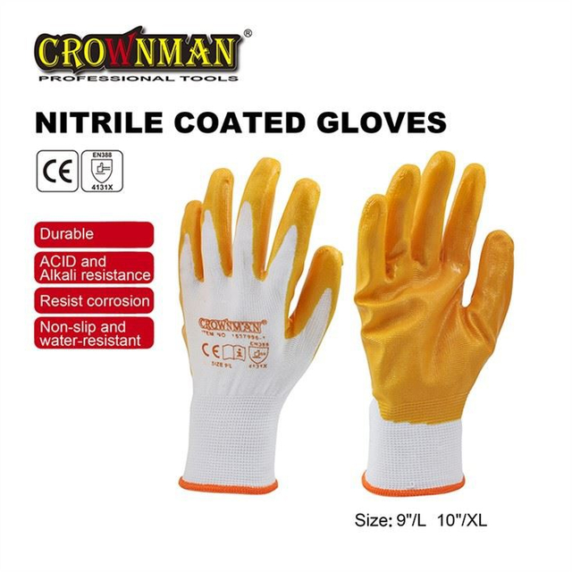 Guantes recubiertos de nitrilo