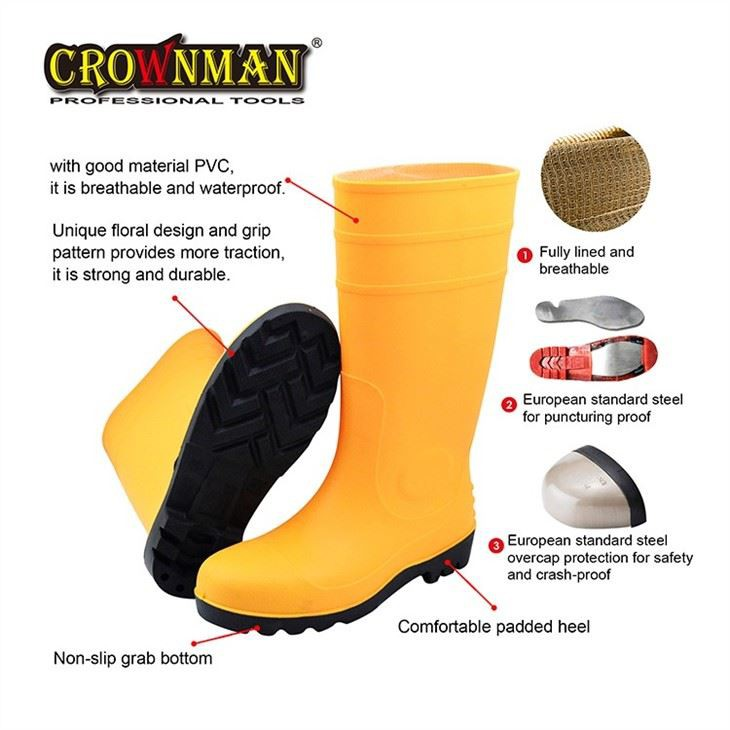 Botas de lluvia de seguridad CROWNMAN