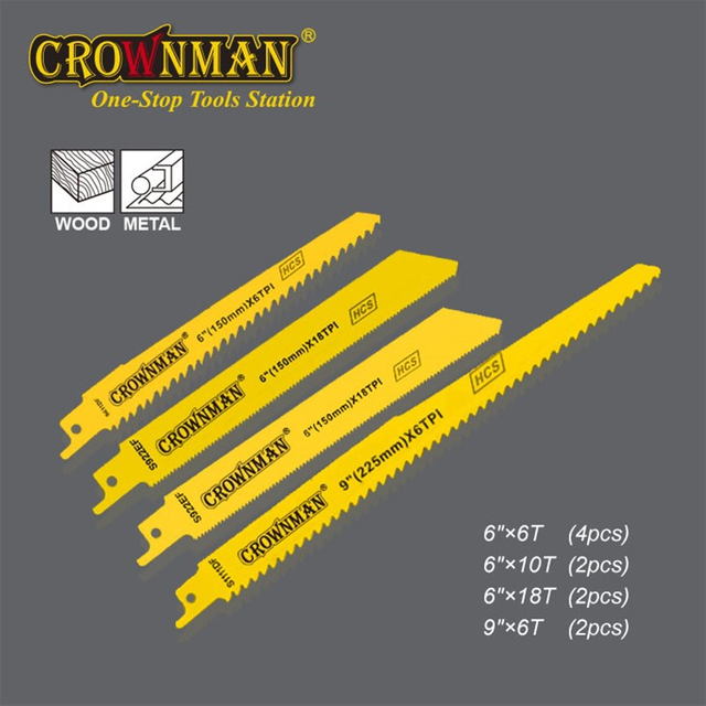 Juego de hojas de sierra alternativa CROWNMAN de 10 piezas